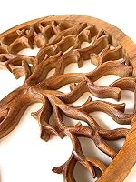 Trintura Lebensbaum Holz 30 cm – Wanddeko aus Akazienholz – Baum des Lebens Wandobjekt Holz, Deko Wand, Fensterbilder, Wikinger Dekoration, Holzornament Lebensbaum – Ansicht 2
