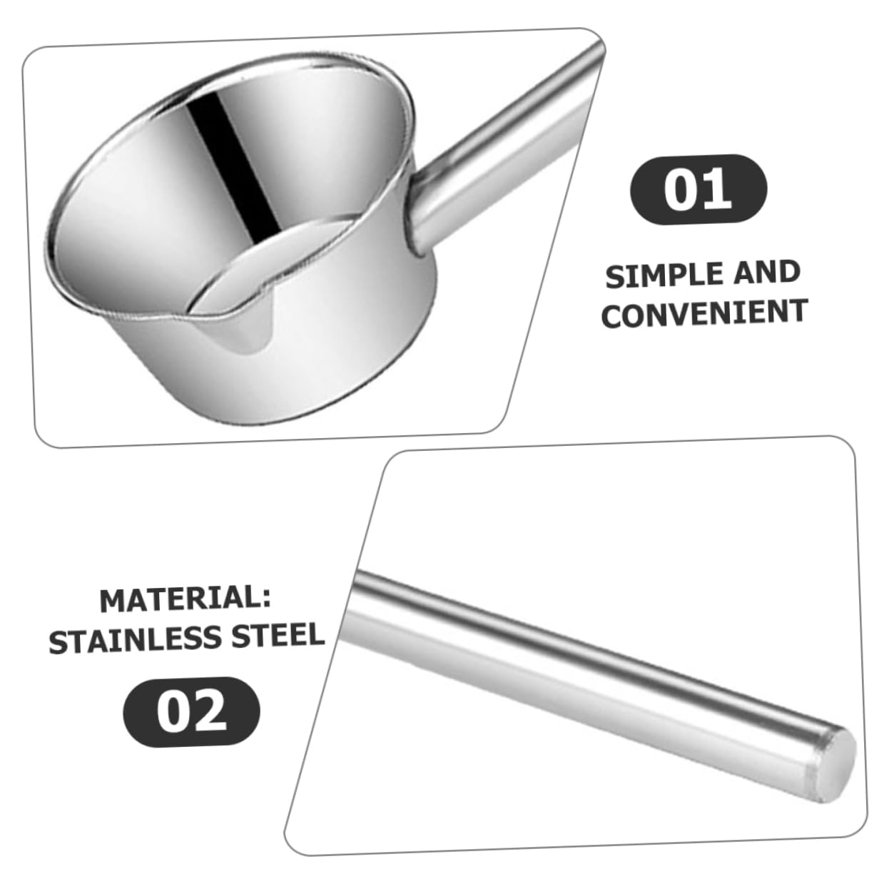 Cabilock 2pièces Louche Acier Inoxydable Avec Long Manche Pour Cuisine Et Jardin Dipper Pour Soupe Et Arrosage