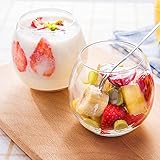 PEVSCO Juego de cristalería Taza de té Vidrio Ronda Vidrio Vientre Copa Postre Jugo batido de...