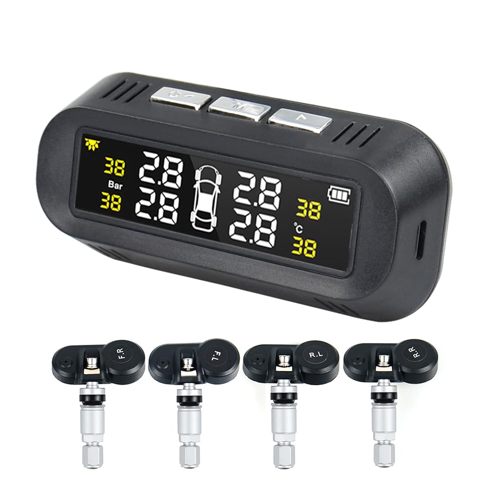Tpms Sistema di monitoraggio della Pressione dei Pneumatici Allarme del Sistema di sensori di Pressione dei Pneumatici for Auto a energia Solare Pressione Pneumatici(Internal Sensor)