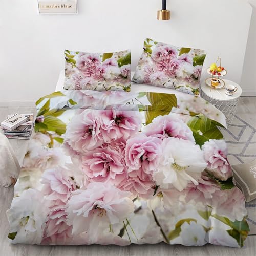 Housse de Couette 220x240 Rose en Microfibre Douce avec Fermeture Éclair