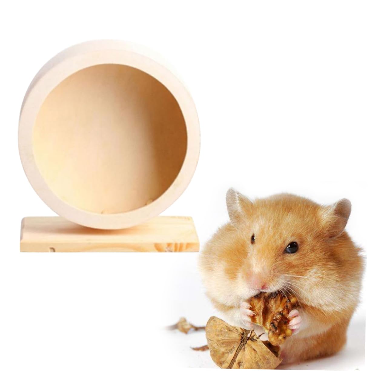 Kisangel Roue de Course Jouets pour Hamsters Jouets pour cochons d'Inde Hamster Silencieux s pour Chinchillas Roue de Jogging pour d'exercice pour en Bois