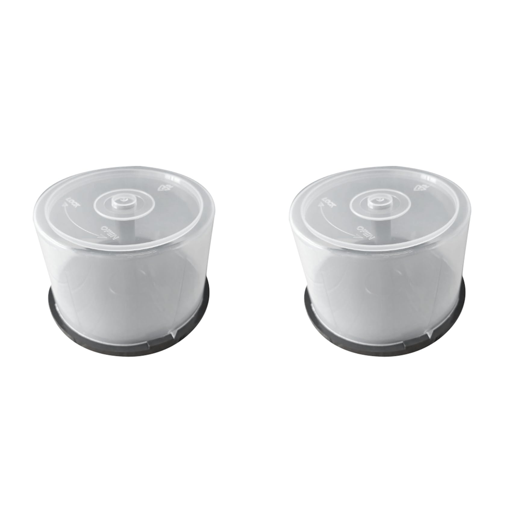 Onchdbfhuu 2pcs Large Capacity CD/DVD Storage Container Clear Plastic DVD Holder Compact Disk Organizer Space-Saving Design