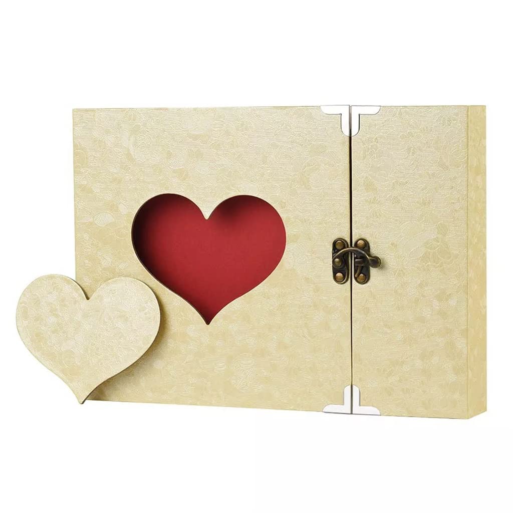 Album fotograficzny A4, DIY, do scrapbookingu, vintage, miłość, serce, czarne strony, rocznica, ślub, scrapbooking, zestawy albumów fotograficznych (khaki)