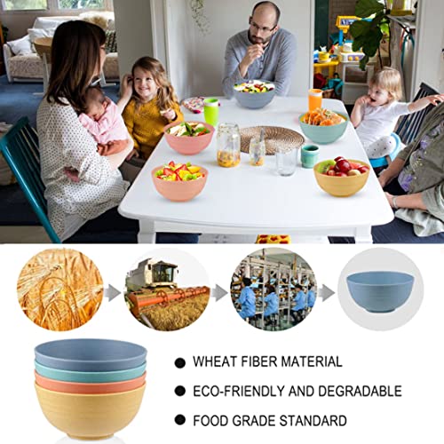 Ruibolu (Set Of 6) Unbreakable Cereal Bowls 24 Oz Microwave And Dishwasher Safe Bpa Free E-Co Friendly Wheat Straw Fiber Lightweight Bowl (Tableware) (6Pack) #TOP3