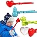 3pcs Pince Boule Neige, Fabricant de Boule, Dinosaure Snowball Maker, Amour Snow Play Pince, Bonhomme de Neige Pince à Neige Jeux Sable Exterieur Jouet pour Enfants en Plein Air