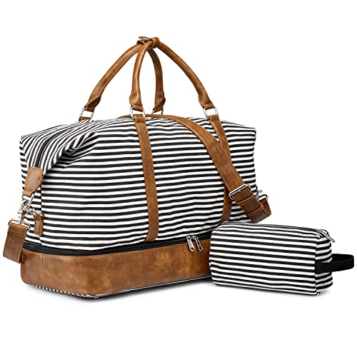S-ZONE Weekender Bags for Women and Men Overnight Travel Duffel Bags