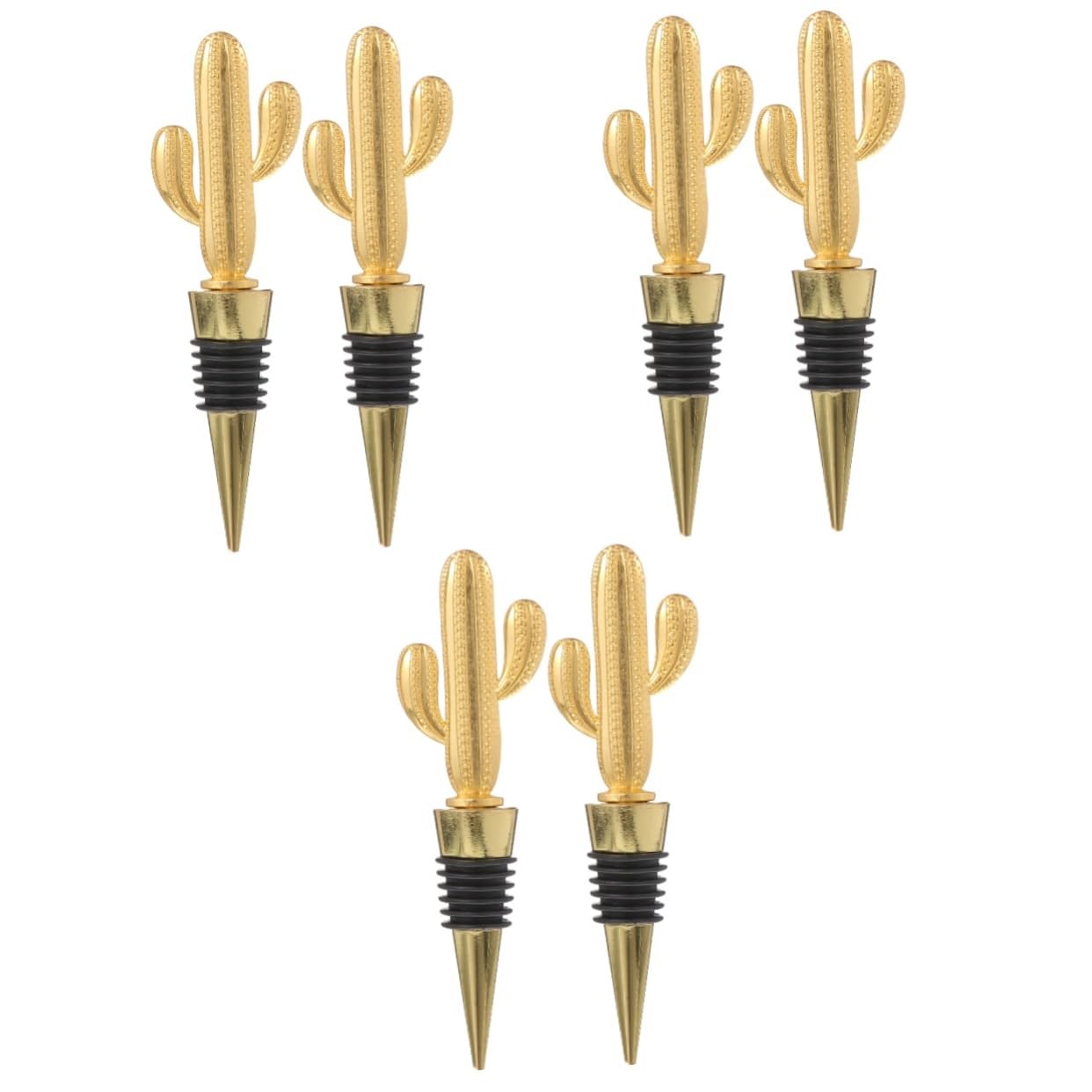 TOPBATHY 6 Pz tappo del vino di cactus tappo per vino riutilizzabile nuovi tappi per vino kit vino decorazioni festa decorazioni feste scatola del kit tappo vino tappi per vino cactus lega