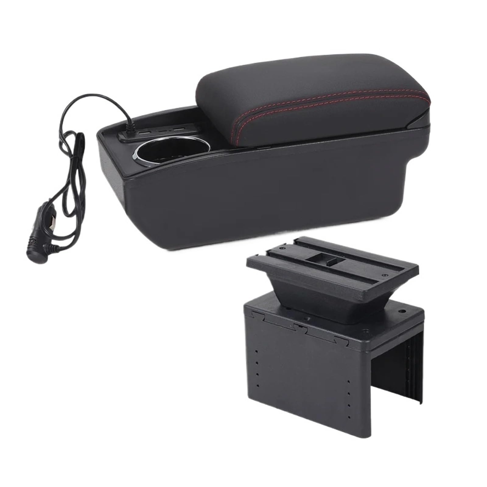 Umdjju A1 Fast Charging Universal Car Armrest Model Box Accessorie Auto Storage Modification Interior Retrofit Parts Dedicated Car Centre Console Armrest Box(A1 Fast Charging)