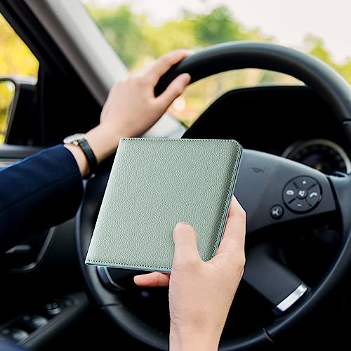 Image of CoBak Car Registration and Insurance Holder - Vehicle Glove Box Car Organizer, Auto Truck Comparment Accessories Case for Essential Document, Driver License, Cards, *S-sage, Formal