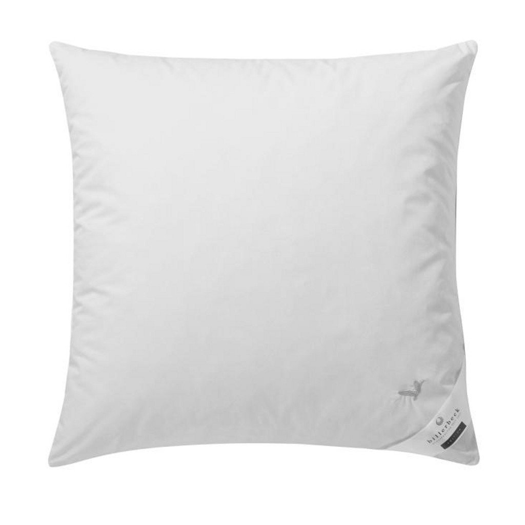 Billerbeck Kopfkissen E04 Gold Edition 15 mit Fester Stützkraft - 80 x 80 cm - für Hausstauballergiker geeignetes Daunenkissen mit weichem Bezug