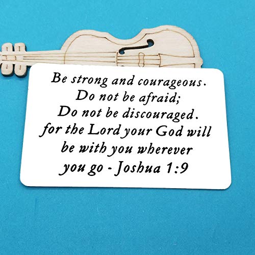 Xiahuyu Christian Gifts Be Strong and Courageous Do Not Be Afraid Wallet Insert Card Inspirational Religious Gifts Christmas Birthday Baptism Gifts Christian Gifts for Women Men Boys Girls3