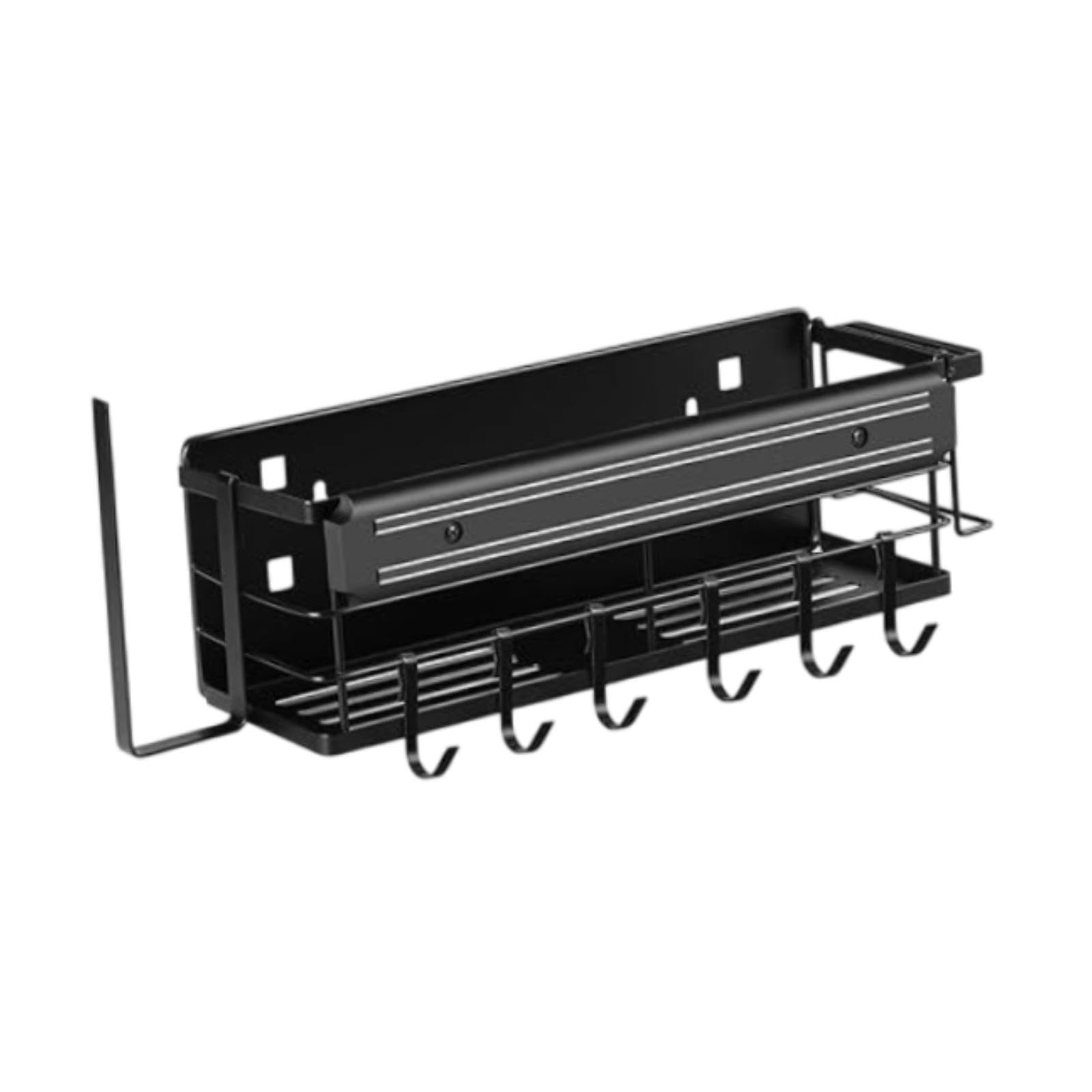 F Fityle Ratch de Parrilla BBQ Organizador de Almacenamiento de la Parrilla Soporte de Herramientas Fácil instalación de Montaje en la Pared Estante de