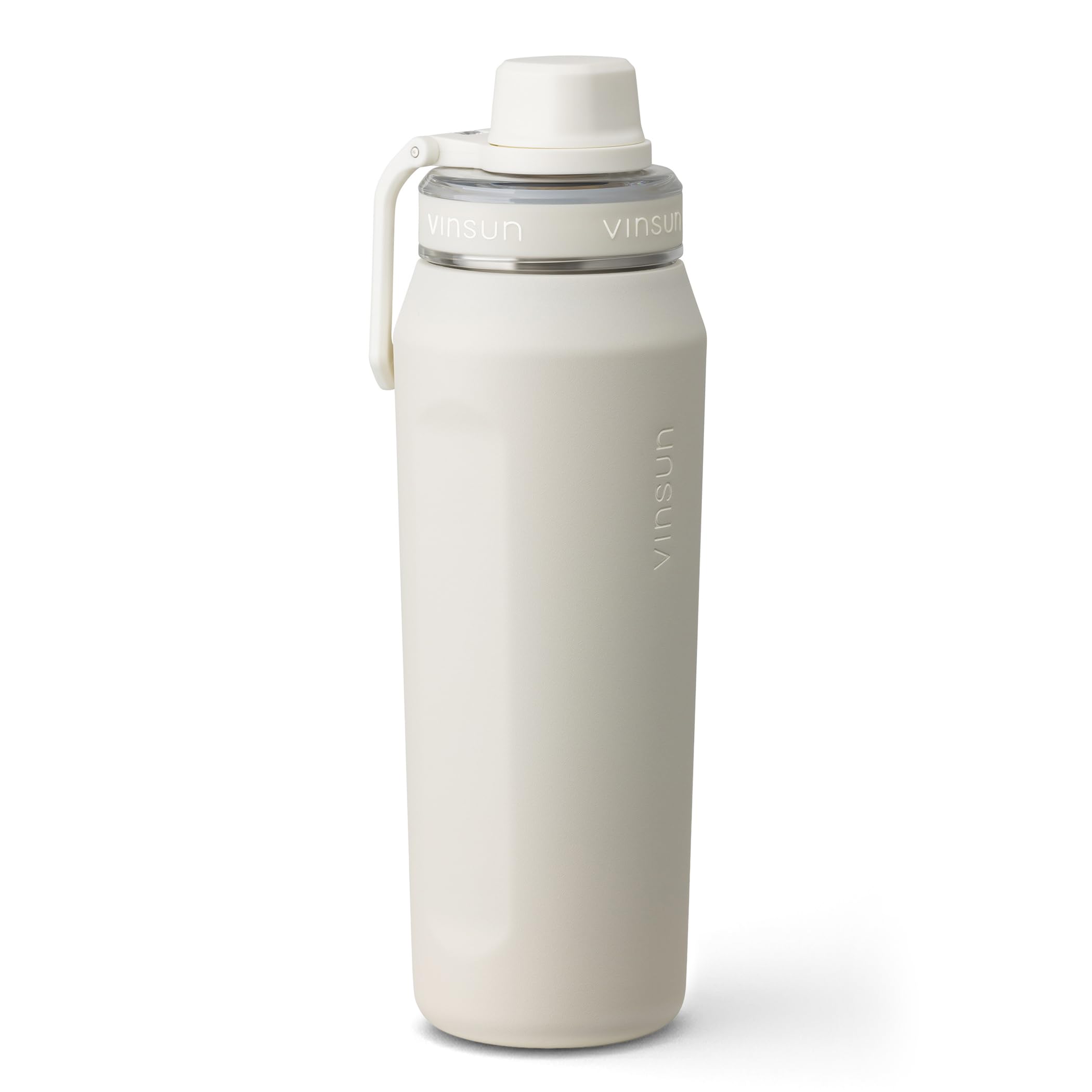 Vinsun Stainless Steel Water Bottle 750ml Cream White – Leak-Proof, Double-Walled Insulation, BPA-Free, for Hot & Cold Drinks – Slim Drinks Bottle for Sports