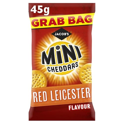 Jacob's Mini Cheddars röd Leicester greppväska 30 x 45 g påsar