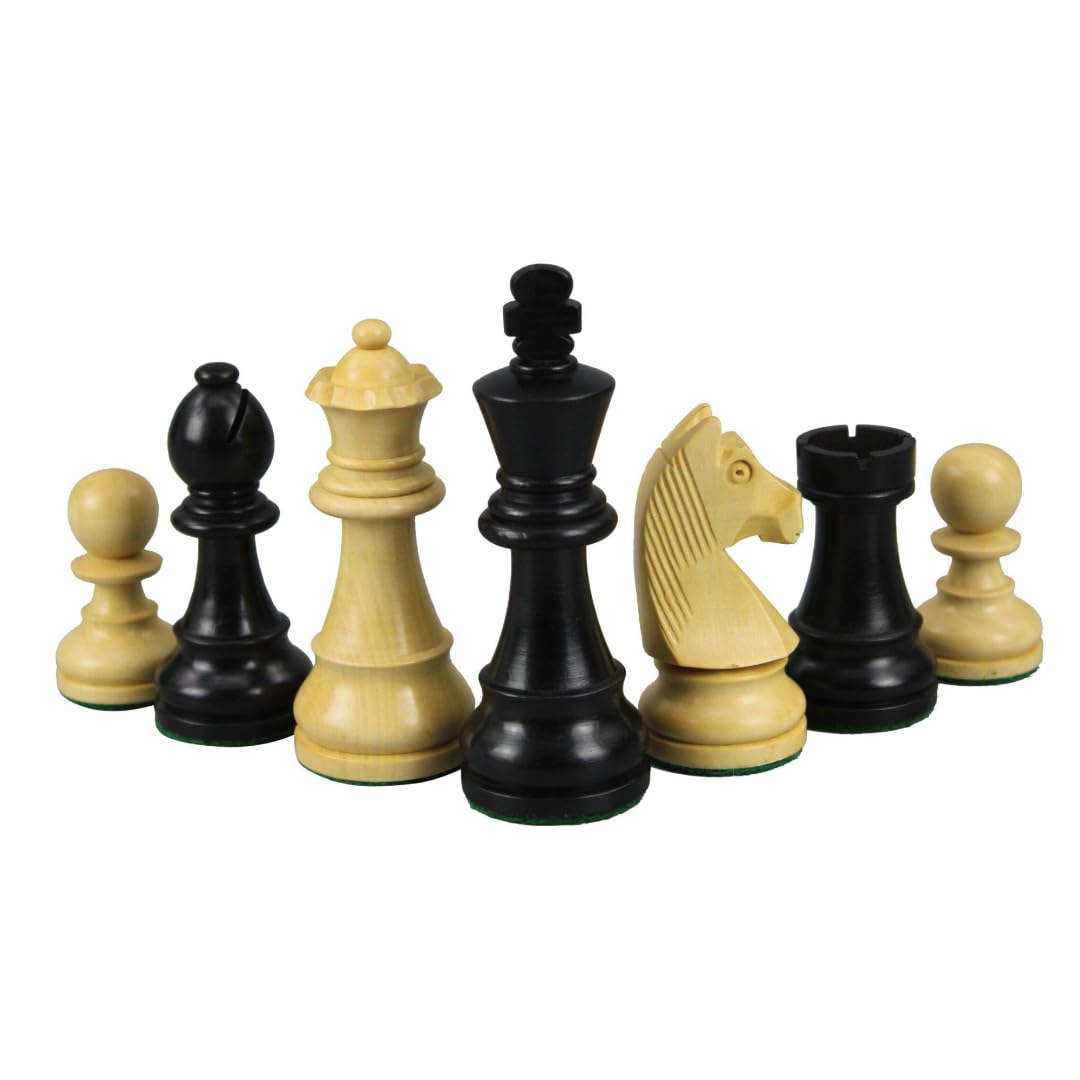 Set di scacchi in legno da 50,8 cm con pezzi di cavaliere francese Staunton ebanizzato ponderato -9,5 cm