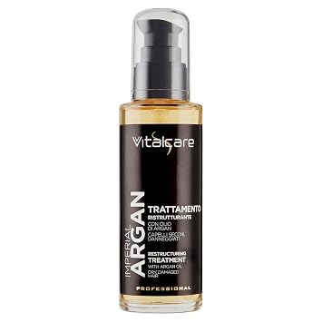 Vitalcare | Imperial Argan - Restructuring Hair Treatment with Argan Oil, Linseed Oil, Oil Complex for Dry and Damaged Hair, 100 ml