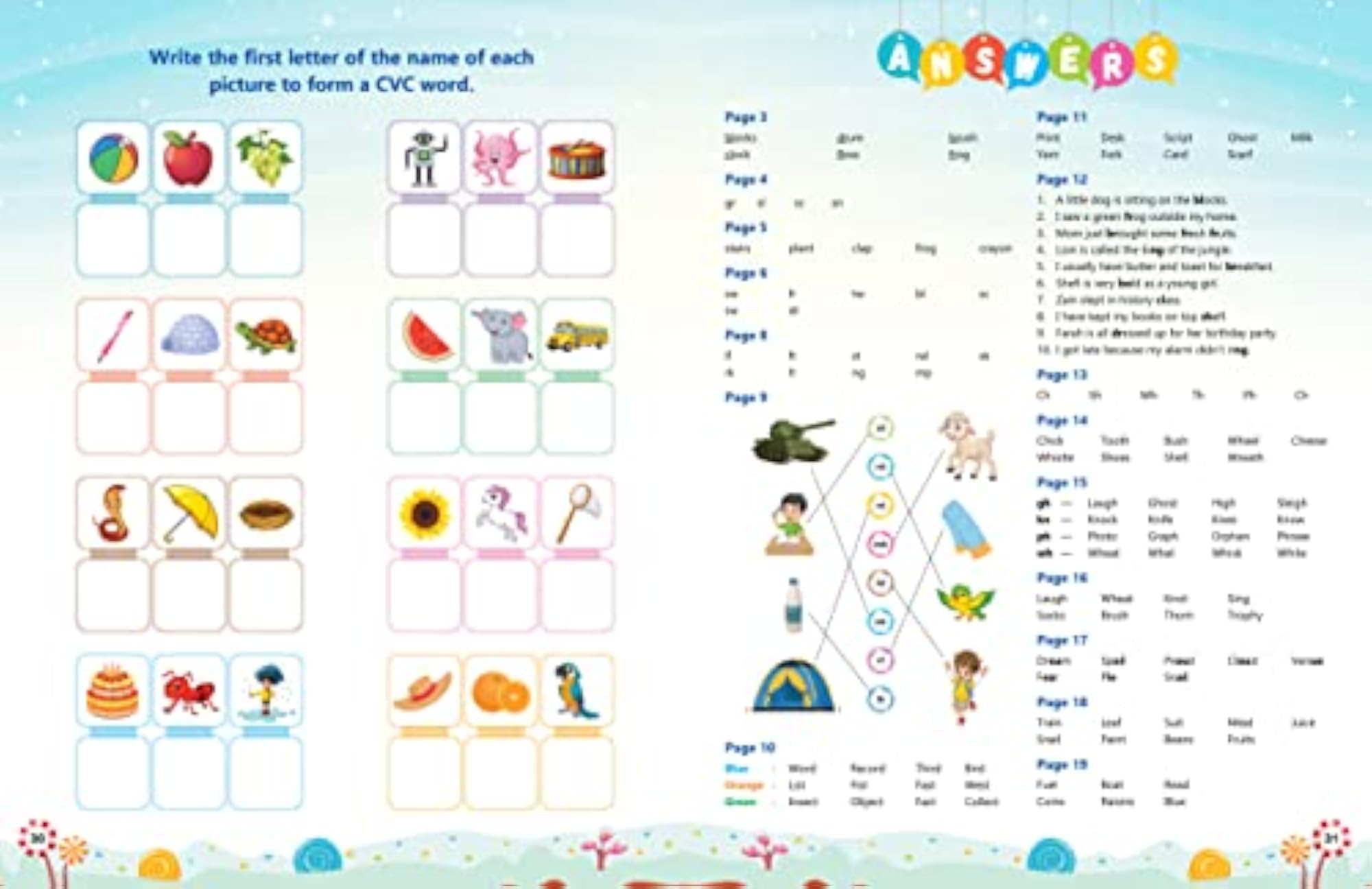 Phonics Reader Blends and Digraphs Activity Book for Age 3+