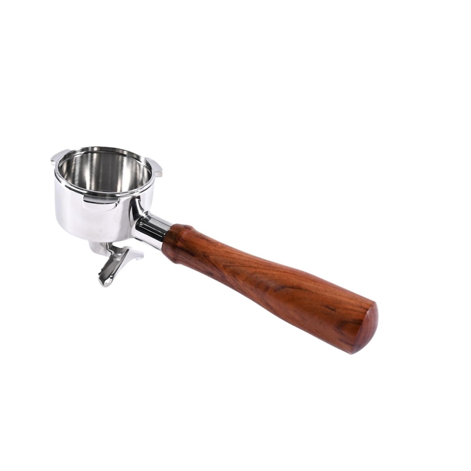 Portafiltro de café de madera de rosa con doble boquilla para cafetera Breville