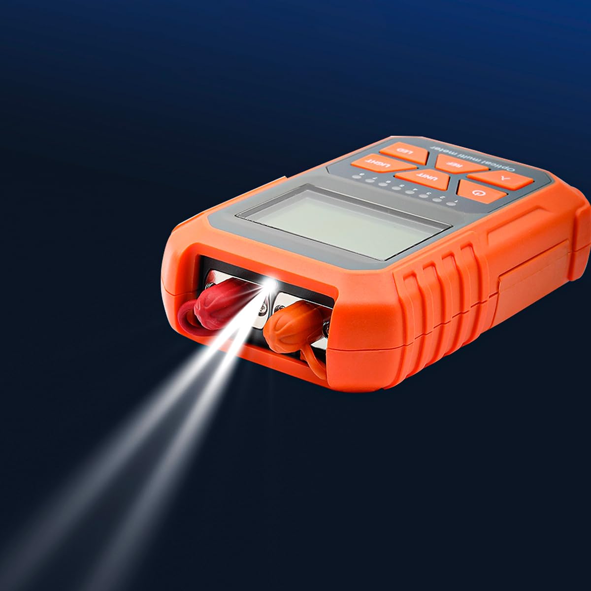 Namvo Tragbarer optischer Leistungsmesser mit 5 km rotem Licht -70 + 3 dBm Mini-optischer Leistungstester, Netzwerkkabeltester, tragbarer digitaler Lichtleistungsmesser