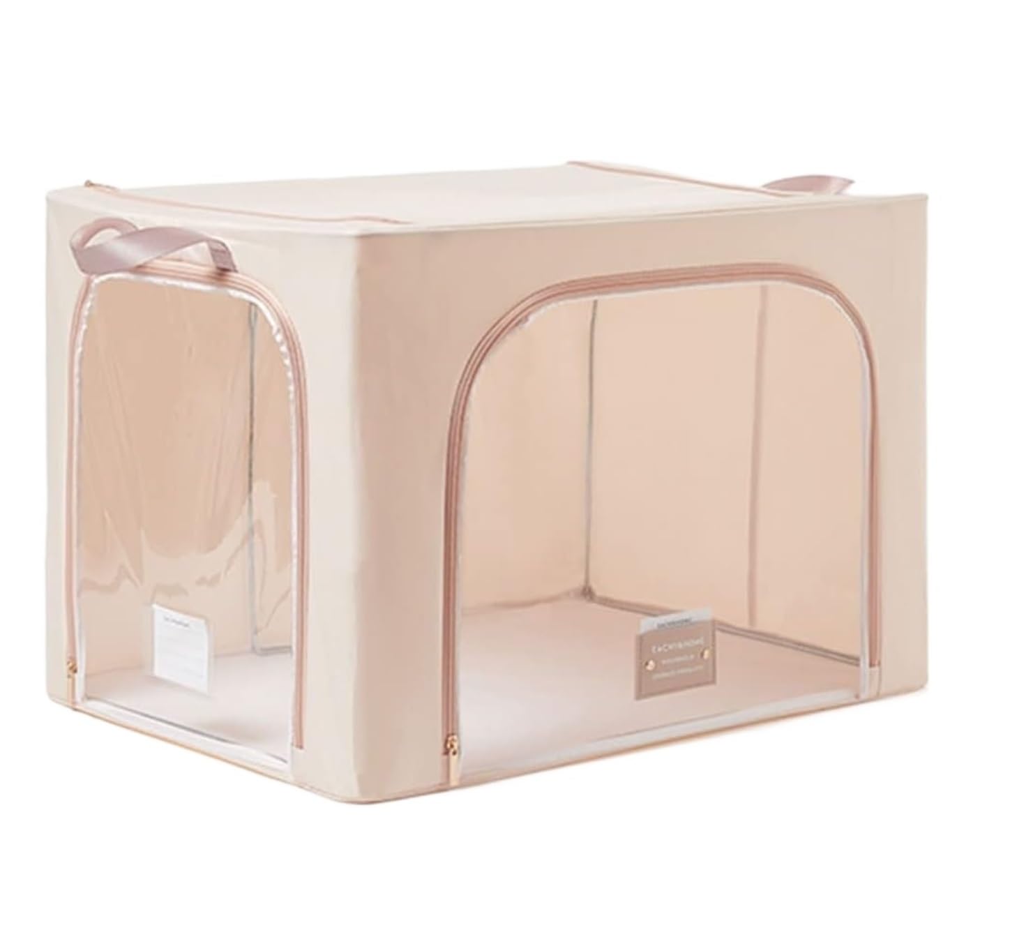 Bolsas Almacenaje Ropa Bolsa De Almacenamiento De Ropa con Asa Y Cremalleras Contenedor De Almacenamiento Plegable con Ventana Transparente Organizador Armario para Edredones(B,66l)