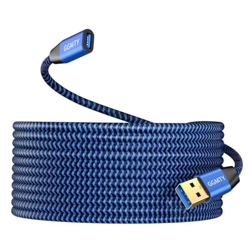 Image of USB 3.0 Extension Cable 3ft,Type A Male to Female Extension Cord Durable Braided Material High Data Transfer Compatible with USB Keyboard,Mouse,Flash Drive, Hard Drive,Printer