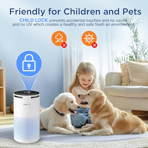 DBFIT Air Purifiers for Large Rooms, 1500ft², Timer and Aromatherapy, Quiet - image 8