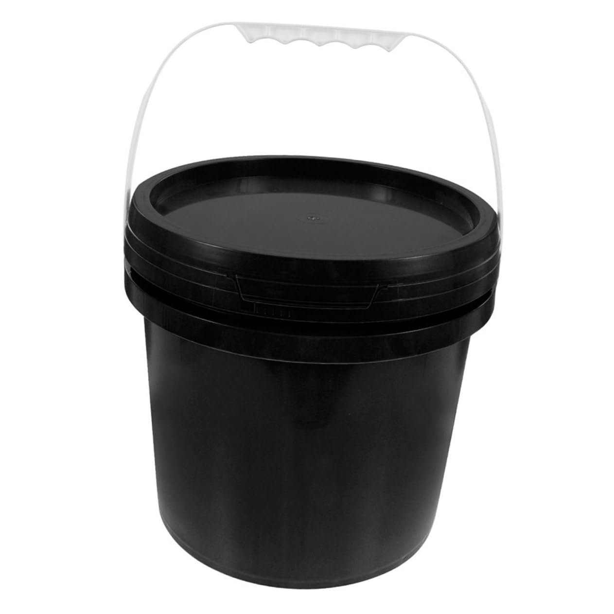 Tofficu Eckiger Farbeimer mit Deckel aus Kunststoff 10l mit Ergonomischem Griff und Weithalsdesign für Selbstgemacht und Professionelle Nutzung