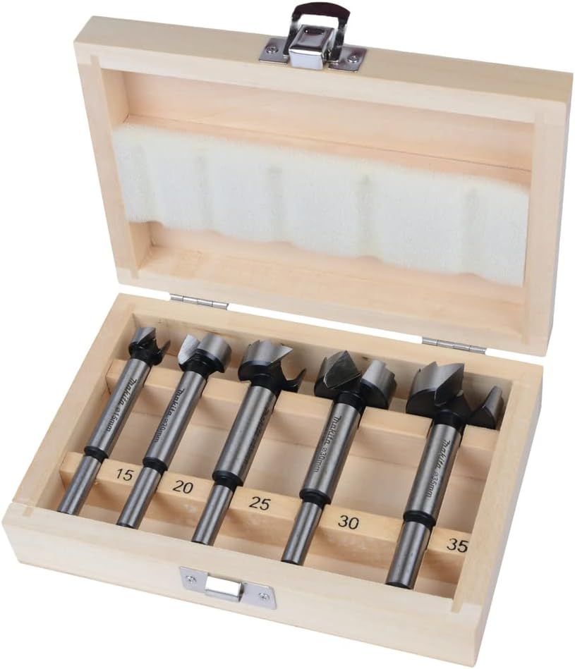 Makita D-47363 5 Piece Forstner Drill Bit Set
