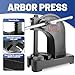 2 Ton Arbor Press,8.5'' Maximum Height Heavy-Duty Bench Mounted Shop Press with Reversible Ram & Steel Anvil, Industrial Hand Operated Press for Bending, Punching, Staking (Black 2 ton)