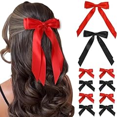 Hair Bow 84: Red+Black
