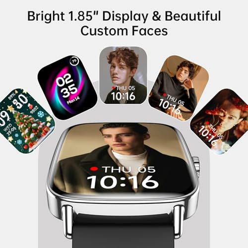 Smart Watch with 2 Bands, 1.85" HD Fitness Tracker with Bluetooth Calls 110+ Sport Modes - image 6