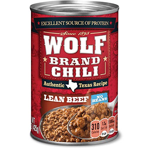 WOLF BRAND Lean Beef Chili Without Beans, 15 oz. (Pack of 12)