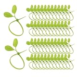 Generico Bridas para plantas | 50 piezas de lazos en forma de hoja para soporte, correas para tomates | para jardín exterior, vid, verduras, frutas y cercado