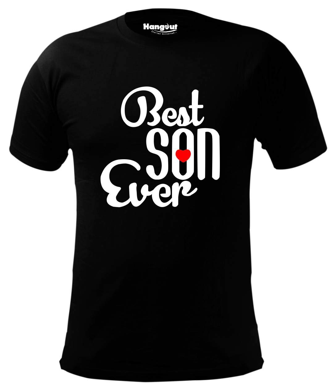 Hangout HubBest Son Ever Printed Tshirt for Boys | Super Combed Cotton T-Shirt | Round Neck T Shirt | Half Sleeves Tees | Fade-Resistant Breathable (0-14 Years | S-XXL Size Option) Pack of 1