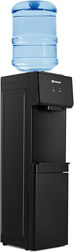 Miniatura 8 de Dispensador de agua de 5 galones, enfriador de agua fría caliente con carga inferior, 3 ajustes de temperatura, indicador de botella vacía con Negro