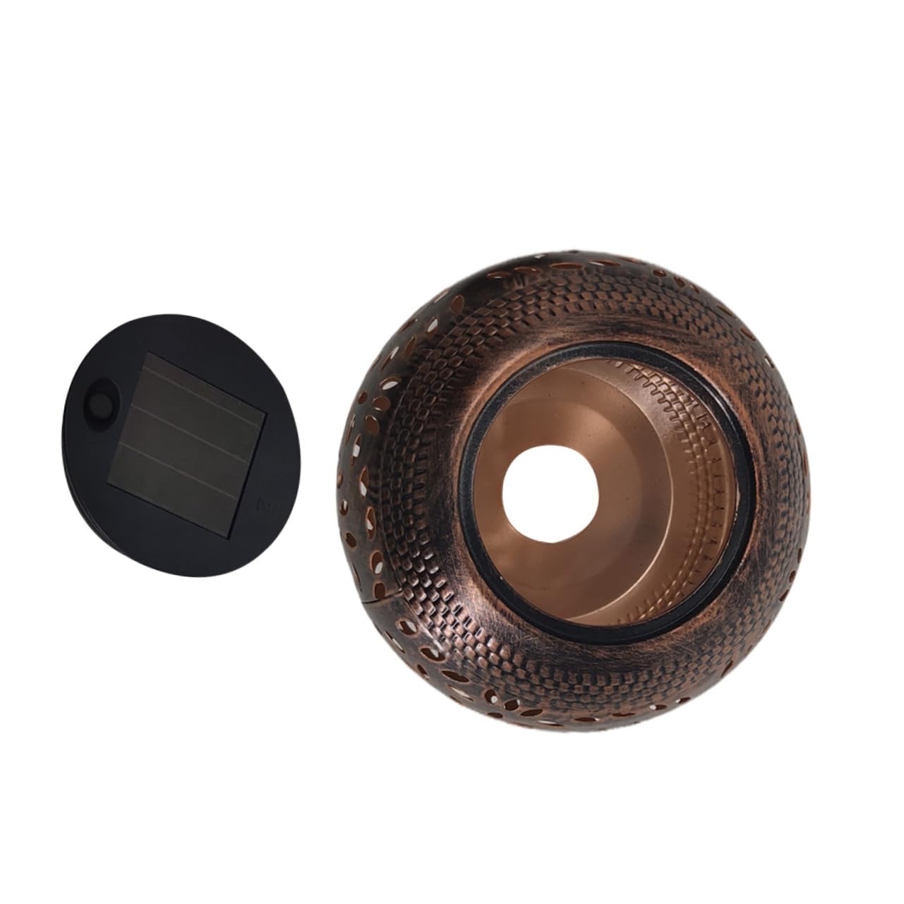 IWOWHERO Elegant Iron Art Decorative Lamp 1pc Outdoor Led Garden Light Solar Powered Hollow Design Nordic Style for Lawn Camping Parties