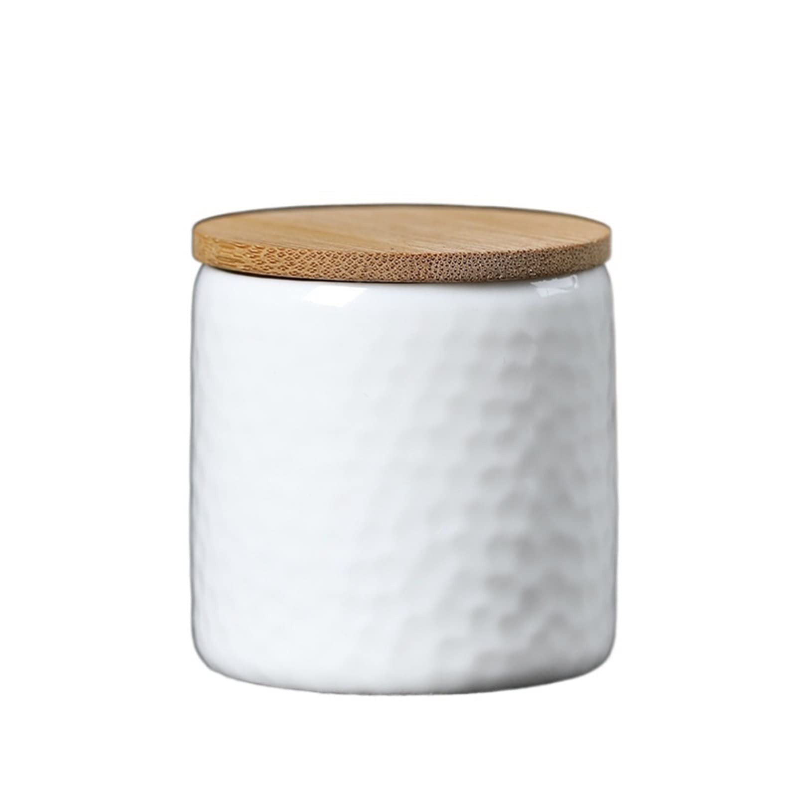 barattolo di ceramica, barattoli di zucchero e caffè, barattoli di tè e caffè zucchero barattolo di tè, mini scatola da tè sigillata in ceramica con coperchio in bambù contenitore in porcellana bianca
