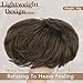 RUWISS Short Hair Toppers for Women Real Human Hair, 5x5.5 Base Pixie Cut with Bangs, Clip-In Curly Hair Pieces for Women with Thinning Hair, Brown