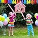 Faccito Pink Farm Piñata Bundle Fiesta Piñata Set Includes Bat Stick, Barnyard Piñata and Blindfold Mask for Farmhouse Country Kids Cinco De Mayo Birthday Party Mexican Piñata Game Supplies Decoration