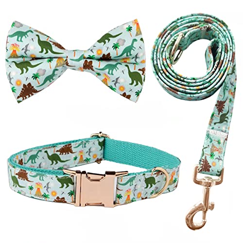 Dinosaur Dog Collar 10 Dinosaur Dog Bow Tie Dog Collar Accessory, Detachable Bowtieand Dog ...