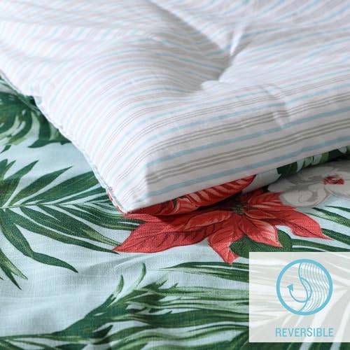 Tommy Bahama - Full/Queen Comforter Set, Super Soft Cotton Bedding with Matching Sham(s), Super Soft, Oeko-Tex Certified (Festive Palms Red, Full/Queen) by Tommy Bahama - Image 5