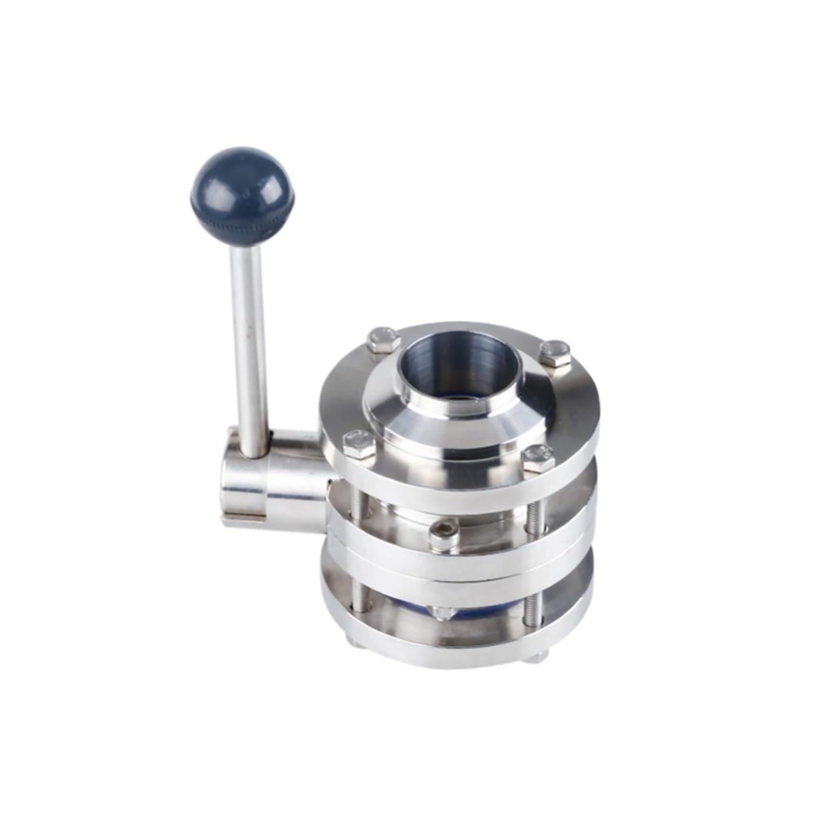 2-1/2" Stainless Steel 304 Butterfly Valve Three Pieces Type Welding 63mm