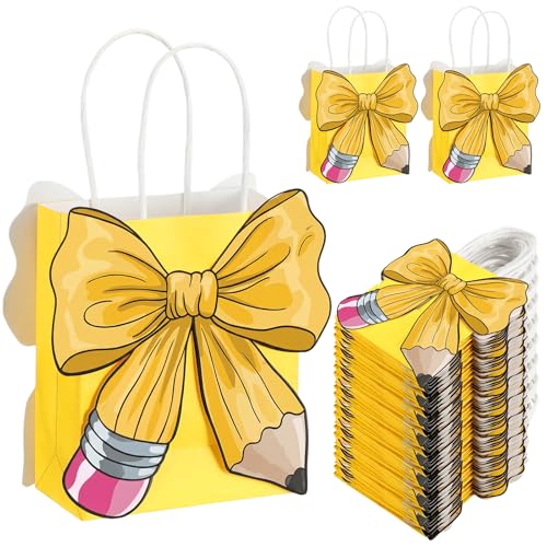 Glenmal 24 Pcs Christmas Gift Bags Bulk 4.7" Xmas Paper Bags with Handles