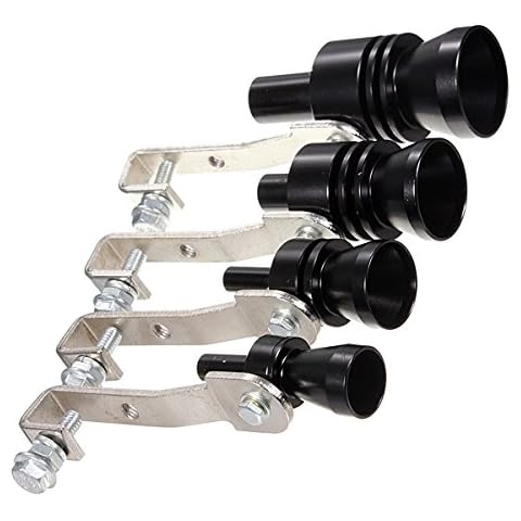 MOMOALA Black Exhaust Fake Turbo Whistle Pipe Sound Muffler Blow Off Valve Bov - XL Cover
