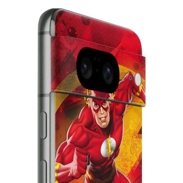Skinit Decal Phone Skin Compatible with Google Pixel 8 - Officially Licensed DC Comics The Flash Action Pose Design