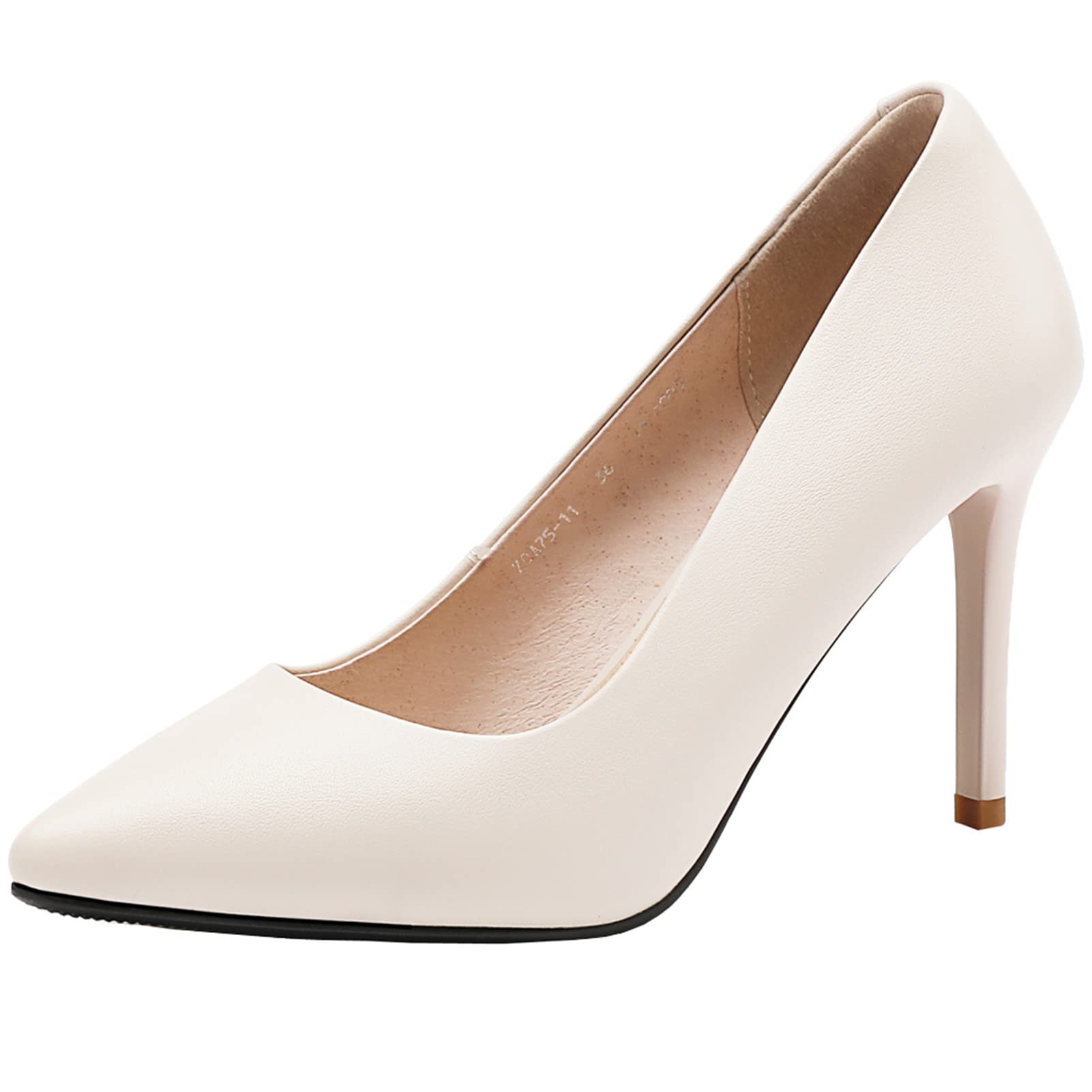 Mujer Cuero Genuino 5CM/7CM/9CM Tacones Altos Elegante Puntiagudo Pumps Zapatos de Oficina