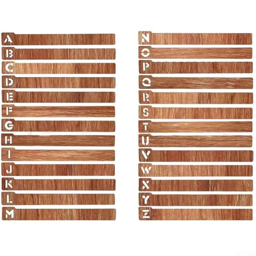 ZiStarlilife Wooden Vinyl Record Dividers, A-Z Alphabetical Storage Index Cards, LP CD Organizer Guide Labels, For Music Collection Storage 35X4x7cm