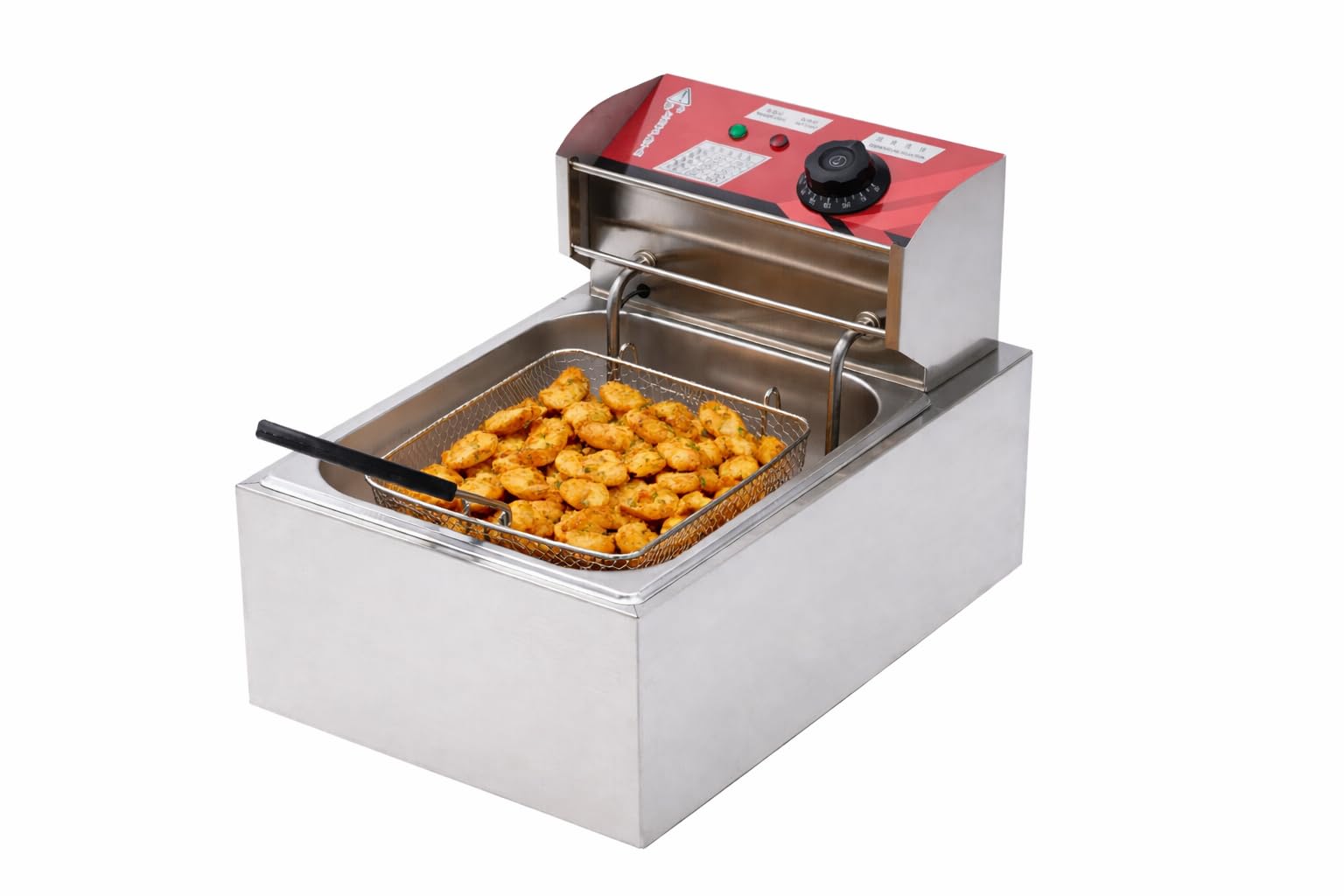 Drumstone (𝗦𝗽𝗲𝗰𝗶𝗮𝗹 𝟱 𝗬𝗲𝗮𝗿𝘀 𝗪𝗮𝗿𝗿𝗮𝗻𝘁𝘆) 2500W Deep Fryer 6 Liter Capacity, Stainless Steel Body, Fast Heating, Removable Oil Tank, Overheat Protection, Commercial Frying Machine-image-6