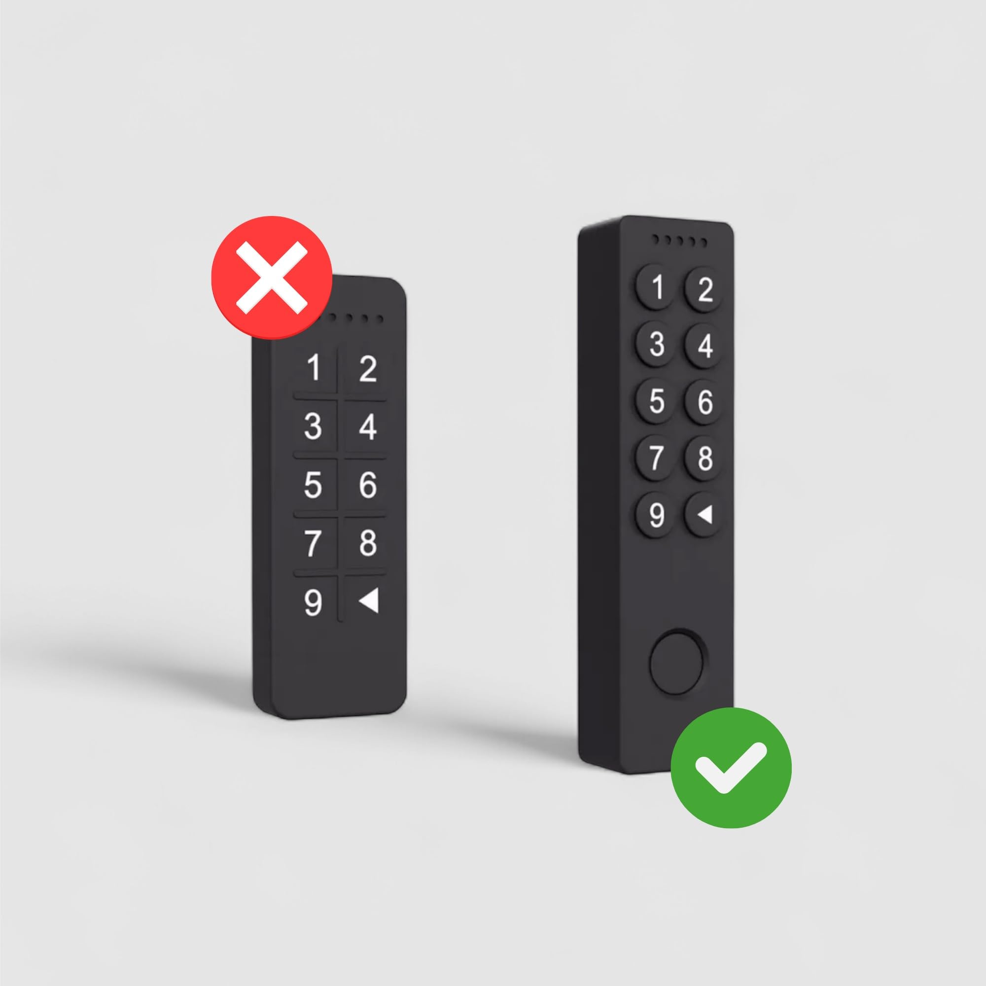 Soporte de pared para Nuki Keypad 2 - Accesorio para cerradura inteligente - Marco para lector de huellas en la entrada - Blanco